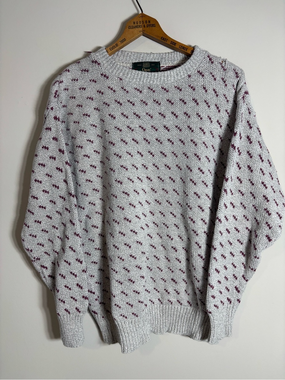 Vintage Orvis Birdseye Knit Pattern Sweater
